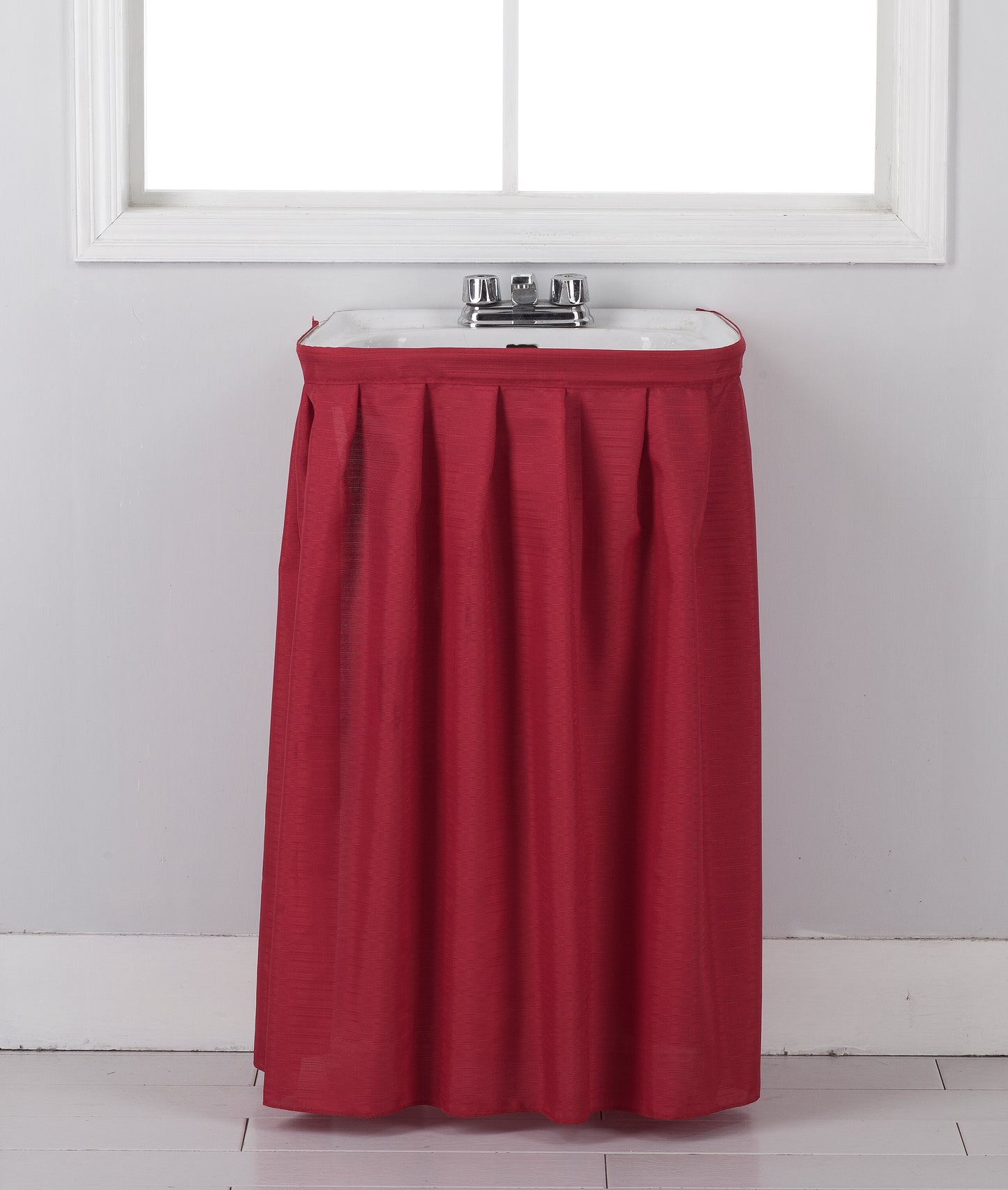 Emerson Solid Sink Skirt - Burgundy